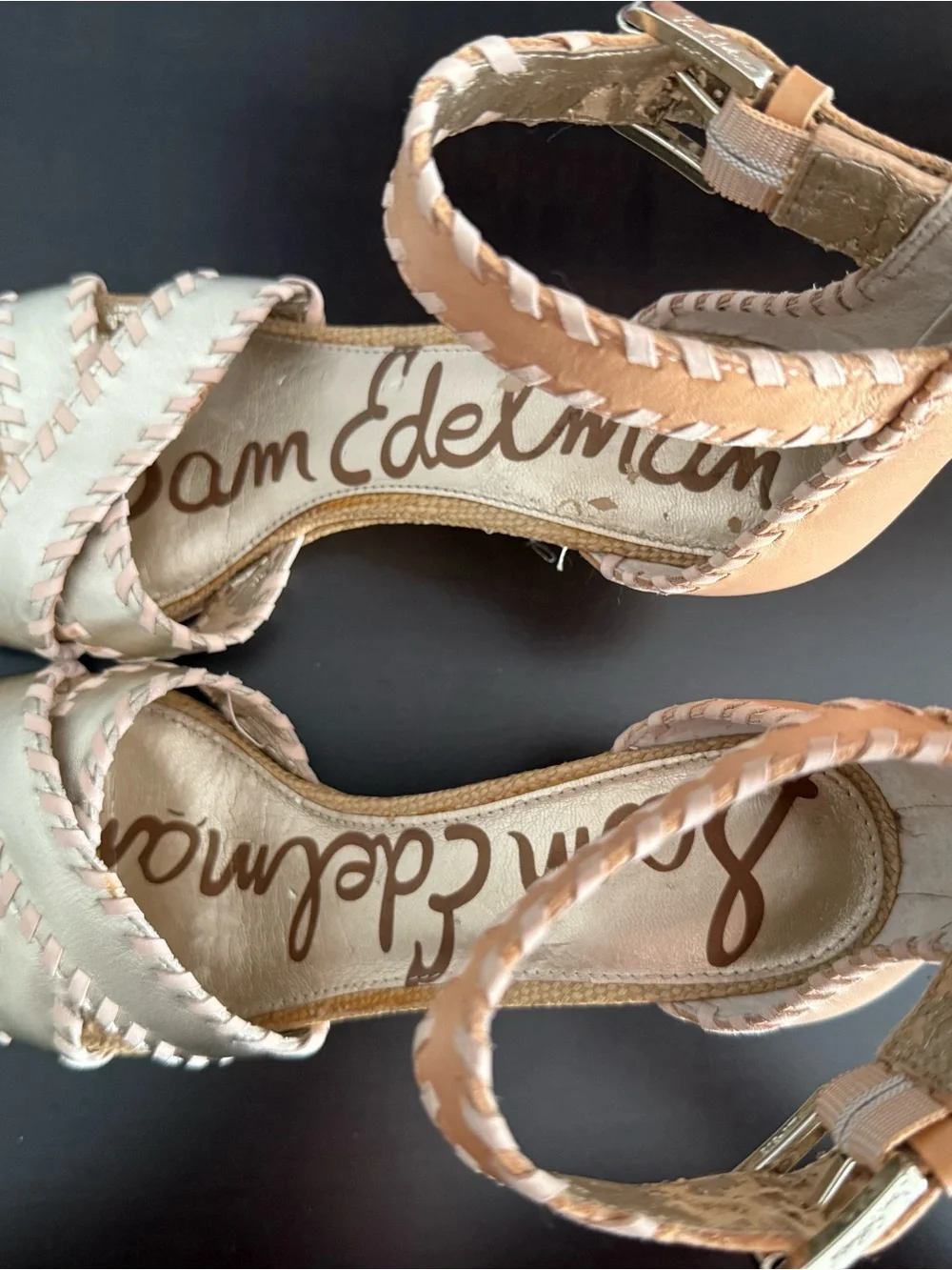 Sam Edelman Tan Braided Wedge Sandals